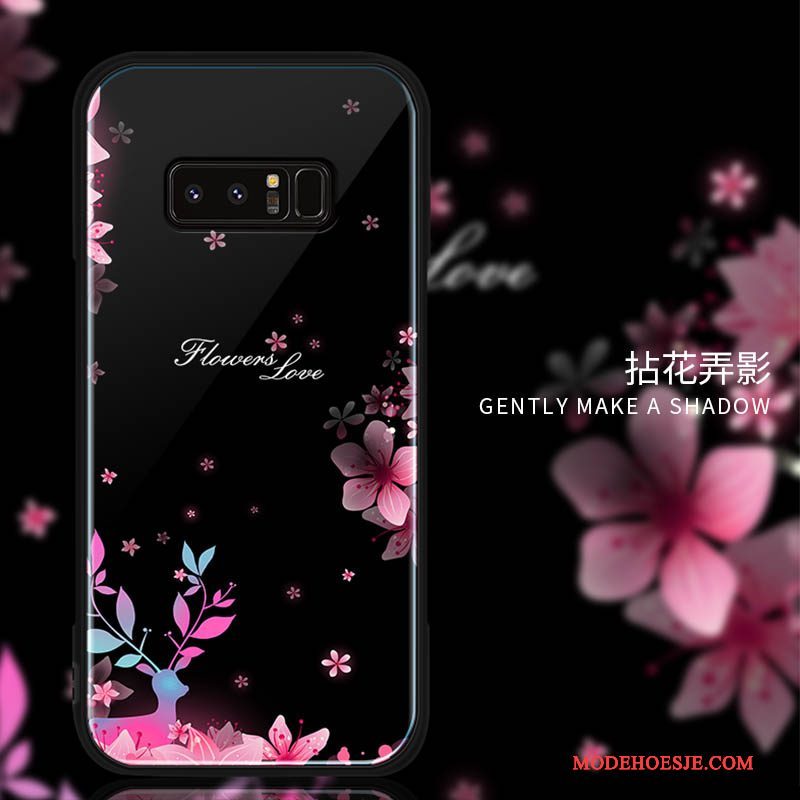 Hoesje Samsung Galaxy Note 8 Bescherming Trend Glas, Hoes Samsung Galaxy Note 8 Zacht Hard Anti-fall