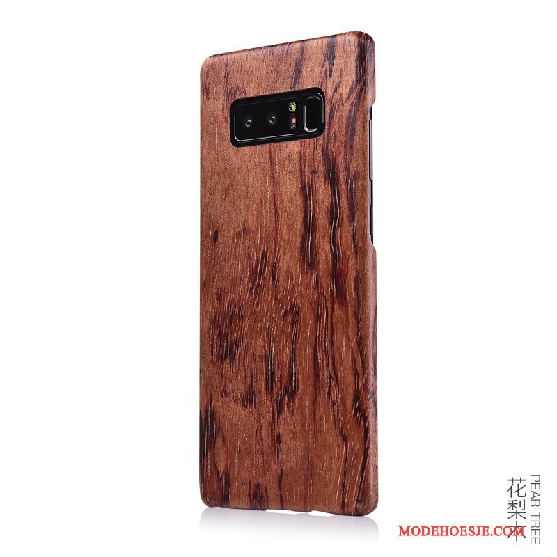 Hoesje Samsung Galaxy Note 8 Hout Massief Houttelefoon, Hoes Samsung Galaxy Note 8 Dun