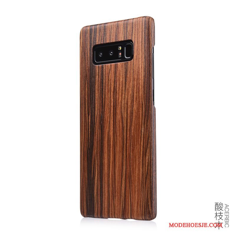 Hoesje Samsung Galaxy Note 8 Hout Massief Houttelefoon, Hoes Samsung Galaxy Note 8 Dun