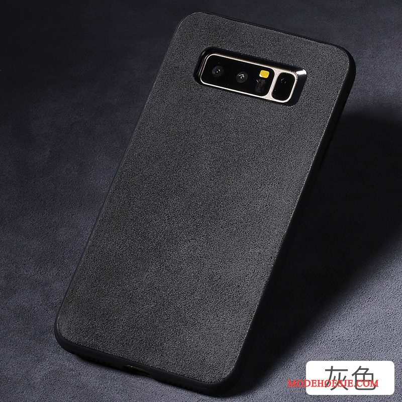 Hoesje Samsung Galaxy Note 8 Scheppend Anti-fall Grijs, Hoes Samsung Galaxy Note 8 Zakken Diepe Kleur Trendy Merk