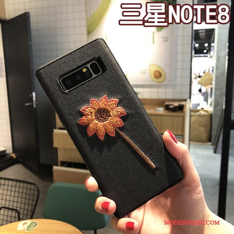 Hoesje Samsung Galaxy Note 8 Scheppend Nieuwtelefoon, Hoes Samsung Galaxy Note 8 Bescherming Anti-fall Borduurwerk