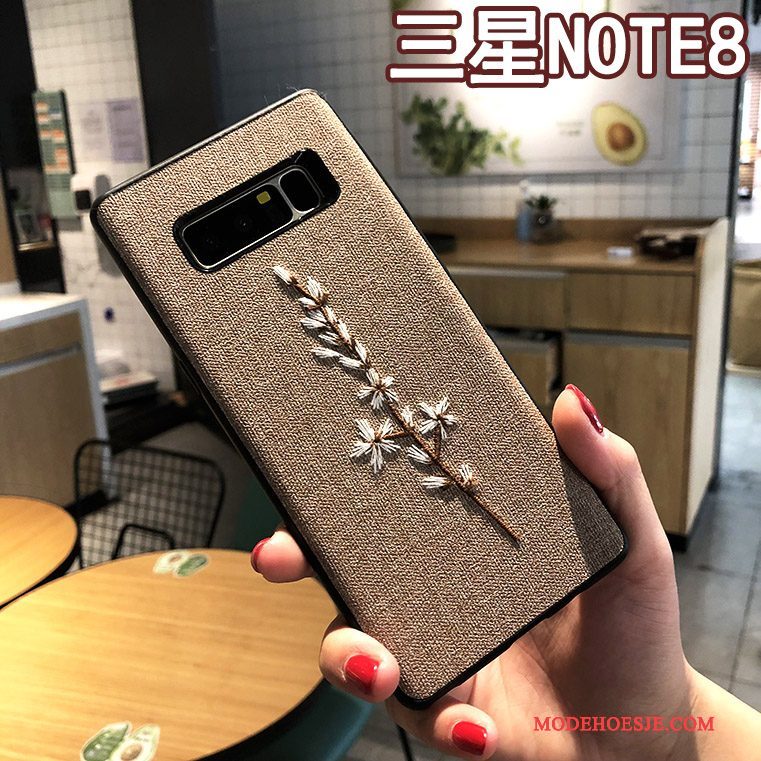 Hoesje Samsung Galaxy Note 8 Scheppend Nieuwtelefoon, Hoes Samsung Galaxy Note 8 Bescherming Anti-fall Borduurwerk