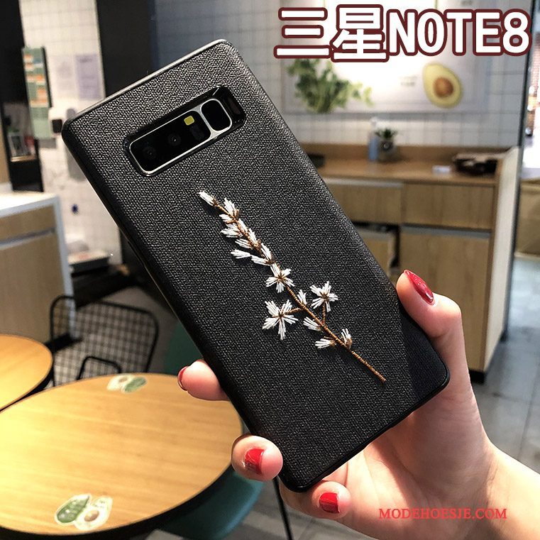 Hoesje Samsung Galaxy Note 8 Scheppend Nieuwtelefoon, Hoes Samsung Galaxy Note 8 Bescherming Anti-fall Borduurwerk