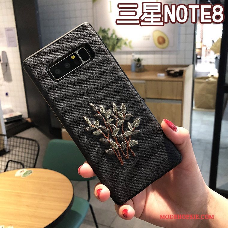 Hoesje Samsung Galaxy Note 8 Scheppend Nieuwtelefoon, Hoes Samsung Galaxy Note 8 Bescherming Anti-fall Borduurwerk