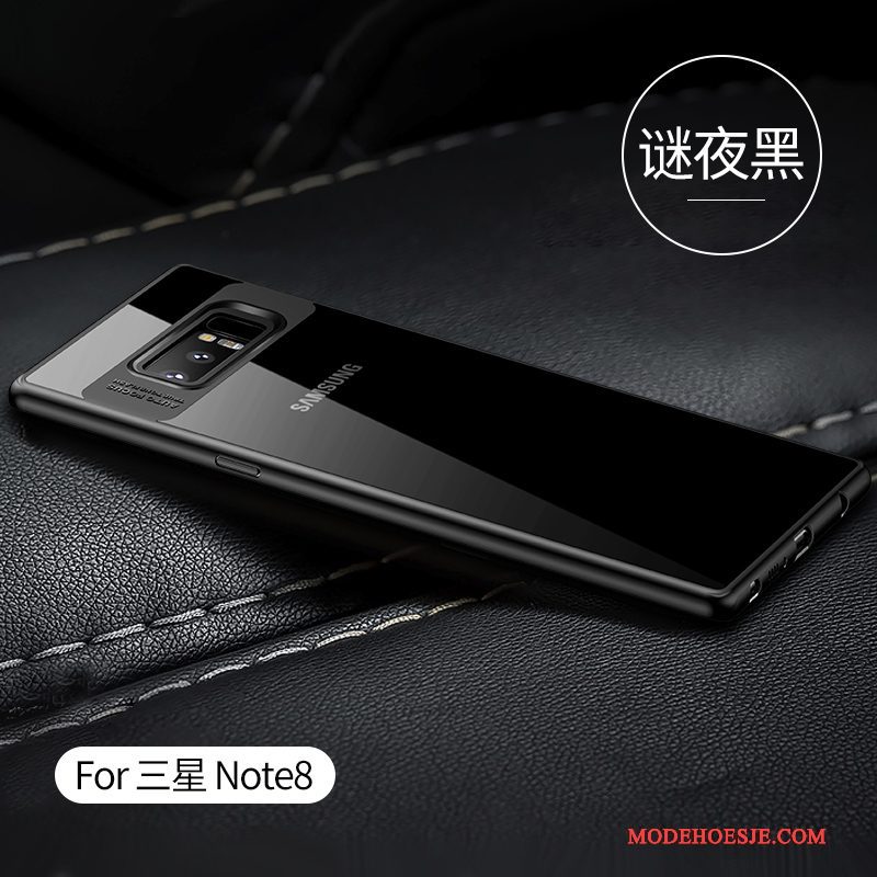Hoesje Samsung Galaxy Note 8 Scheppend Persoonlijk Anti-fall, Hoes Samsung Galaxy Note 8 Bescherming Doorzichtig Zwart