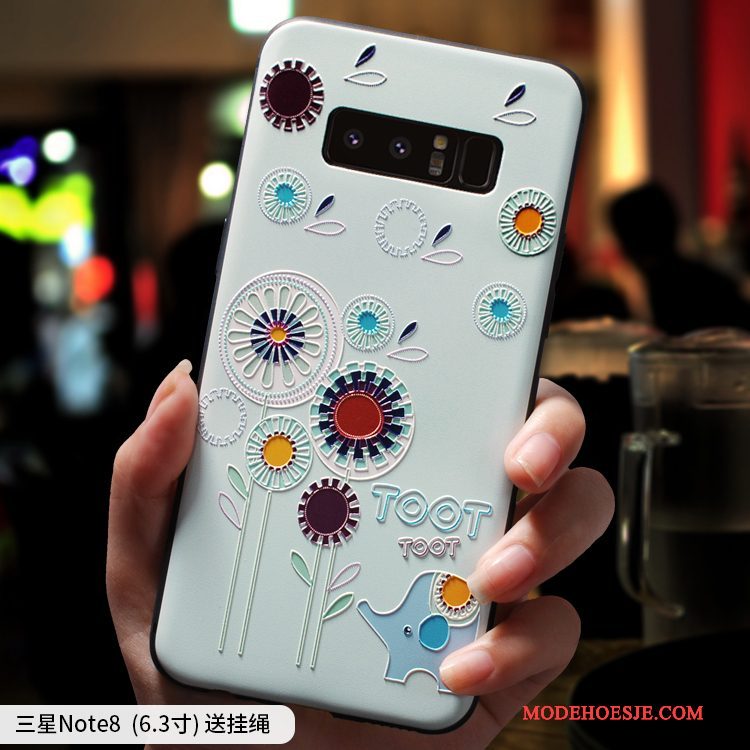 Hoesje Samsung Galaxy Note 8 Siliconen Anti-fall Mooie, Hoes Samsung Galaxy Note 8 Zacht Dun Roze