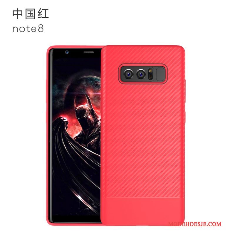 Hoesje Samsung Galaxy Note 8 Siliconen Anti-falltelefoon, Hoes Samsung Galaxy Note 8 Zacht Zwart Trend