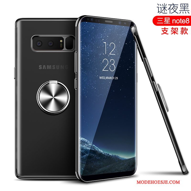 Hoesje Samsung Galaxy Note 8 Siliconen Dun Doorzichtig, Hoes Samsung Galaxy Note 8 Scheppend Rozetelefoon