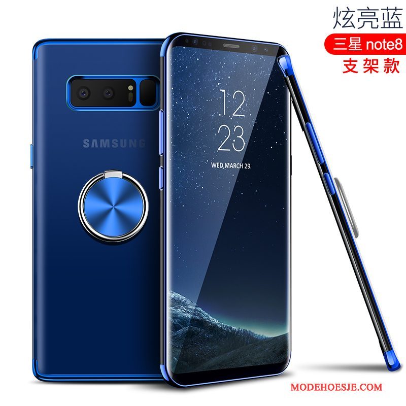 Hoesje Samsung Galaxy Note 8 Siliconen Dun Doorzichtig, Hoes Samsung Galaxy Note 8 Scheppend Rozetelefoon