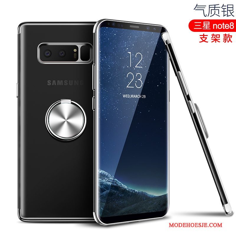 Hoesje Samsung Galaxy Note 8 Siliconen Dun Doorzichtig, Hoes Samsung Galaxy Note 8 Scheppend Rozetelefoon