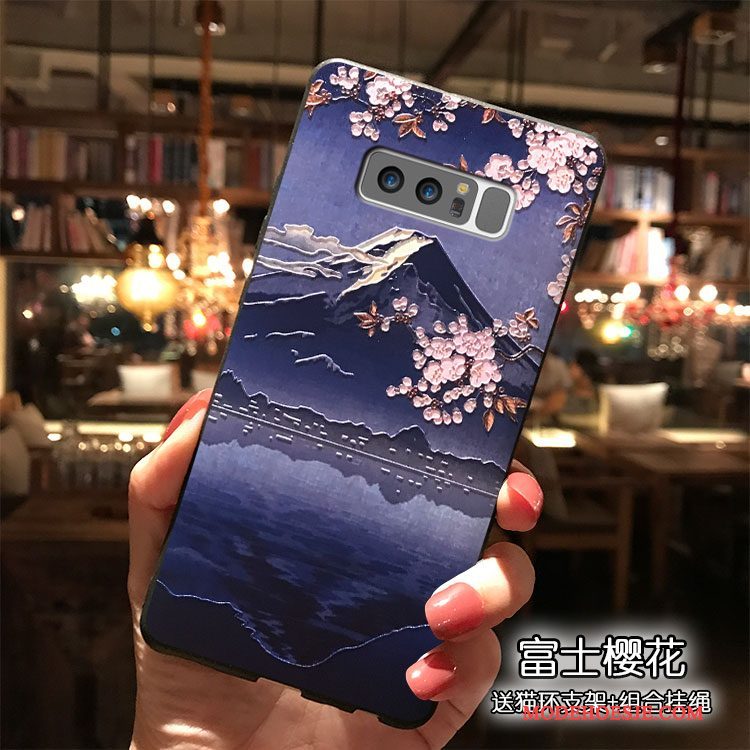 Hoesje Samsung Galaxy Note 8 Siliconen Persoonlijktelefoon, Hoes Samsung Galaxy Note 8 Wind Purper