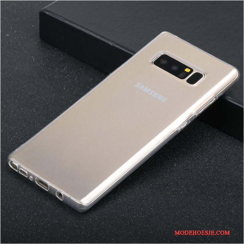 Hoesje Samsung Galaxy Note 8 Siliconen Purper Anti-fall, Hoes Samsung Galaxy Note 8 Scheppend Nieuw Dun