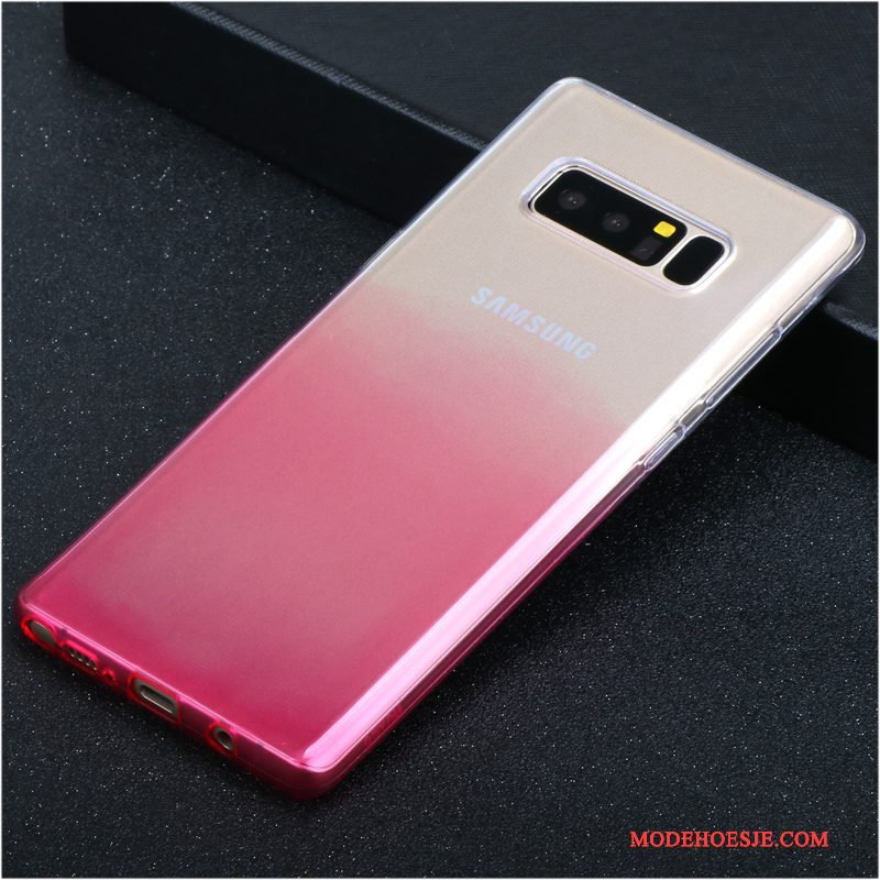 Hoesje Samsung Galaxy Note 8 Siliconen Purper Anti-fall, Hoes Samsung Galaxy Note 8 Scheppend Nieuw Dun