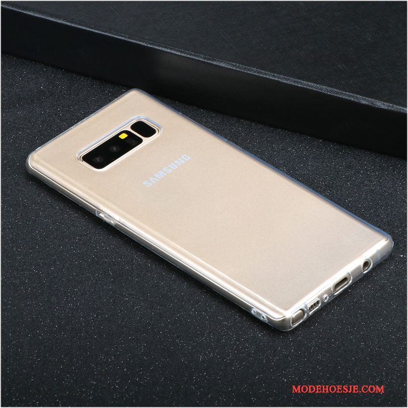 Hoesje Samsung Galaxy Note 8 Siliconen Purper Anti-fall, Hoes Samsung Galaxy Note 8 Scheppend Nieuw Dun