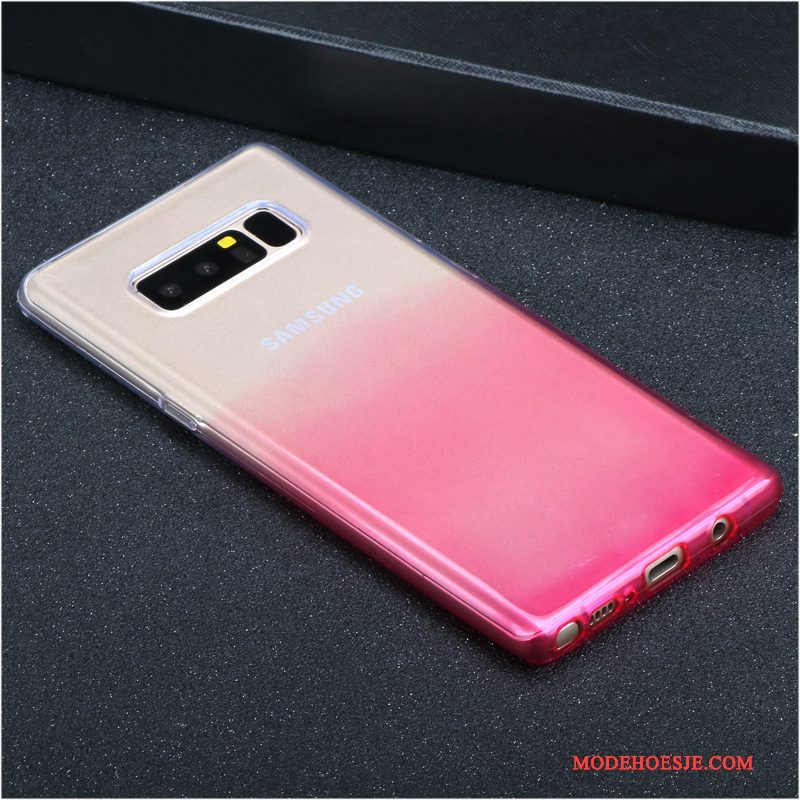 Hoesje Samsung Galaxy Note 8 Siliconen Purper Anti-fall, Hoes Samsung Galaxy Note 8 Scheppend Nieuw Dun