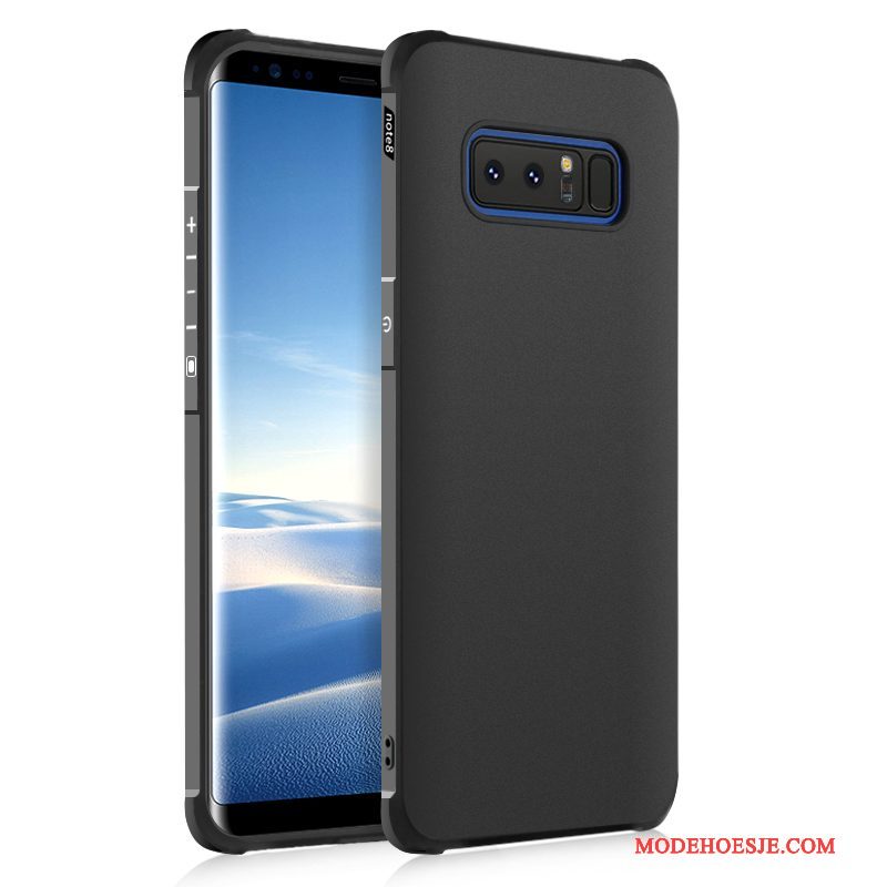 Hoesje Samsung Galaxy Note 8 Siliconen Telefoon Zwart, Hoes Samsung Galaxy Note 8 Zacht Anti-fall Trend