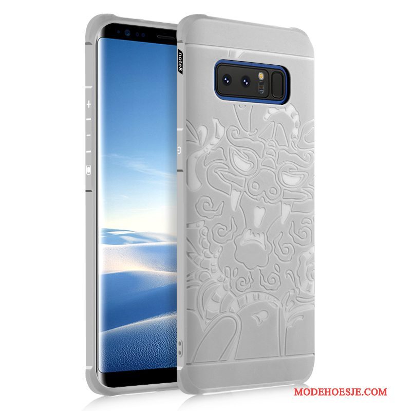 Hoesje Samsung Galaxy Note 8 Siliconen Telefoon Zwart, Hoes Samsung Galaxy Note 8 Zacht Anti-fall Trend