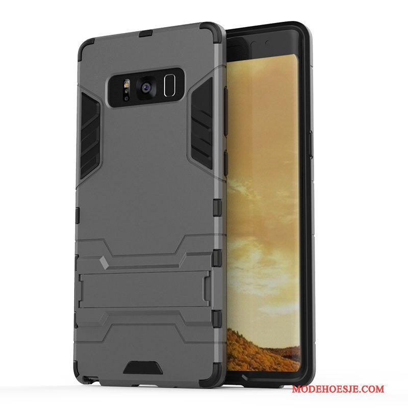 Hoesje Samsung Galaxy Note 8 Zacht Anti-fall Hard, Hoes Samsung Galaxy Note 8 Bescherming Blauwtelefoon