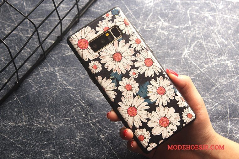 Hoesje Samsung Galaxy Note 8 Zacht Anti-fall Schrobben, Hoes Samsung Galaxy Note 8 Kleur Dun Patroon