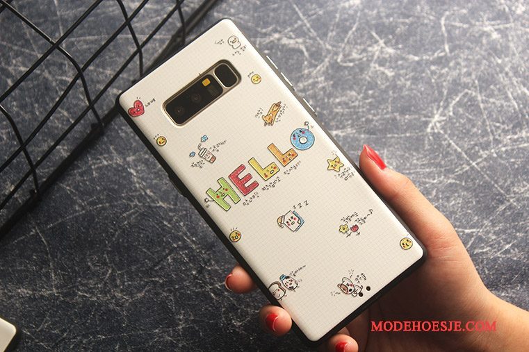 Hoesje Samsung Galaxy Note 8 Zacht Anti-fall Schrobben, Hoes Samsung Galaxy Note 8 Kleur Dun Patroon