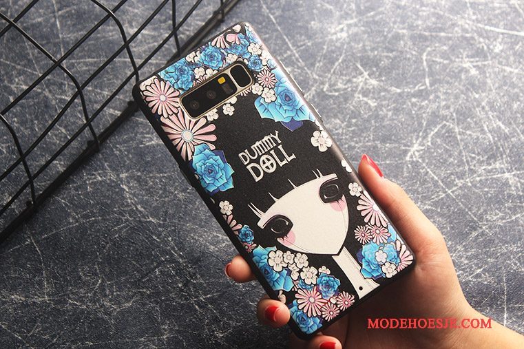 Hoesje Samsung Galaxy Note 8 Zacht Anti-fall Schrobben, Hoes Samsung Galaxy Note 8 Kleur Dun Patroon