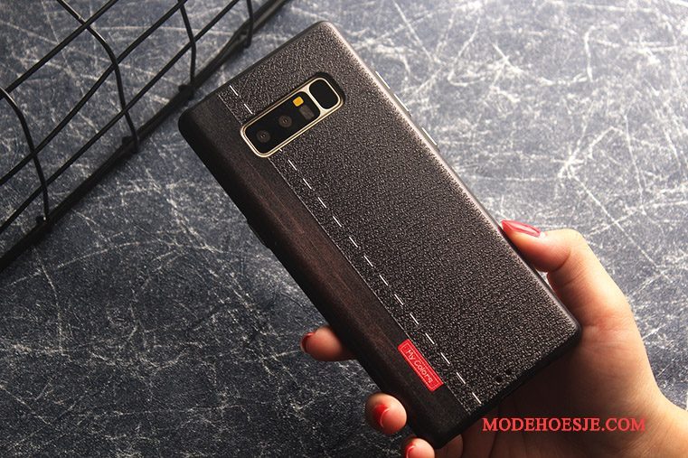 Hoesje Samsung Galaxy Note 8 Zacht Anti-fall Schrobben, Hoes Samsung Galaxy Note 8 Kleur Dun Patroon