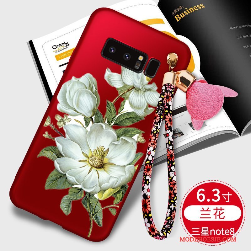 Hoesje Samsung Galaxy Note 8 Zacht Anti-fall Zwart, Hoes Samsung Galaxy Note 8 Zakken Trendtelefoon