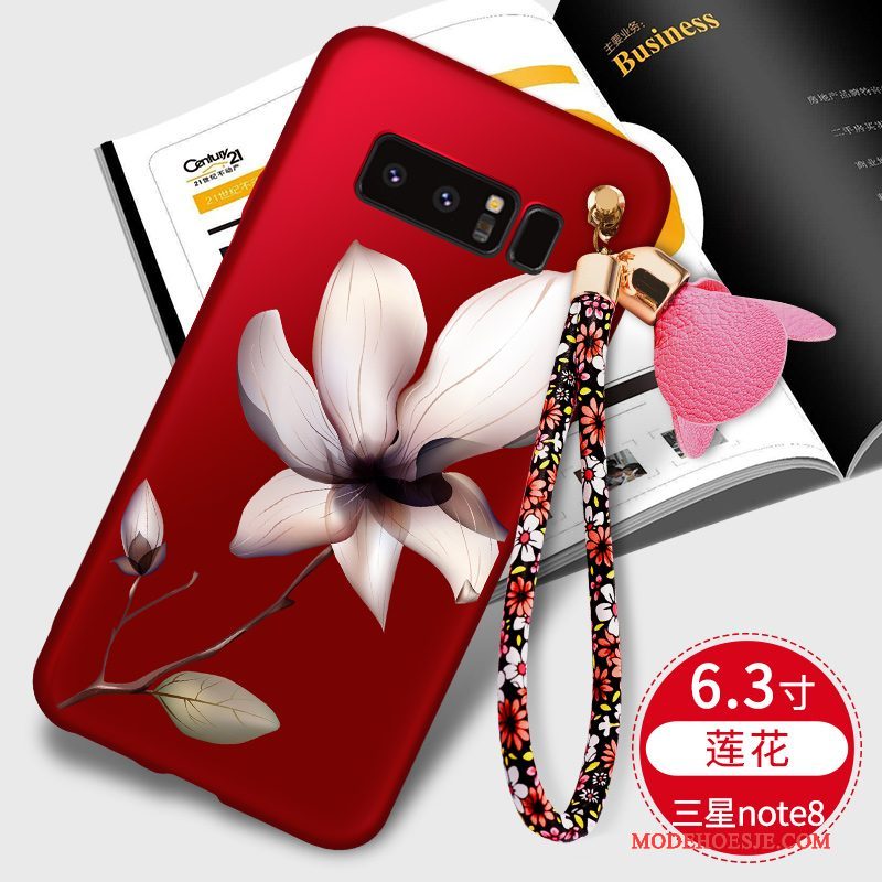 Hoesje Samsung Galaxy Note 8 Zacht Anti-fall Zwart, Hoes Samsung Galaxy Note 8 Zakken Trendtelefoon