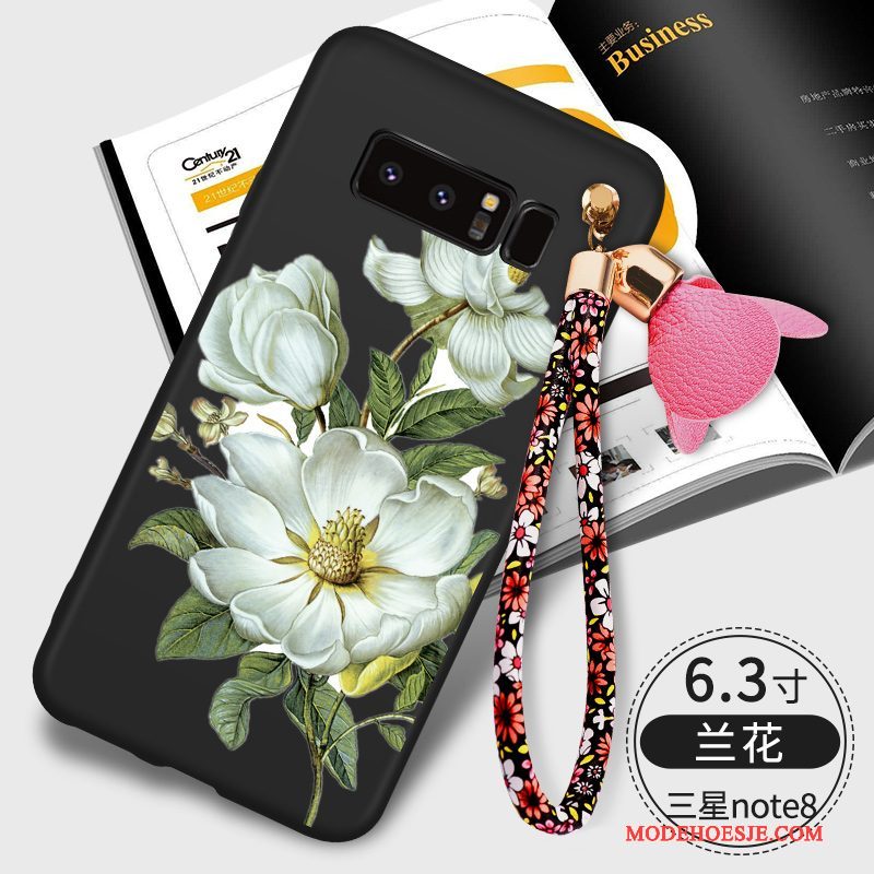 Hoesje Samsung Galaxy Note 8 Zacht Anti-fall Zwart, Hoes Samsung Galaxy Note 8 Zakken Trendtelefoon