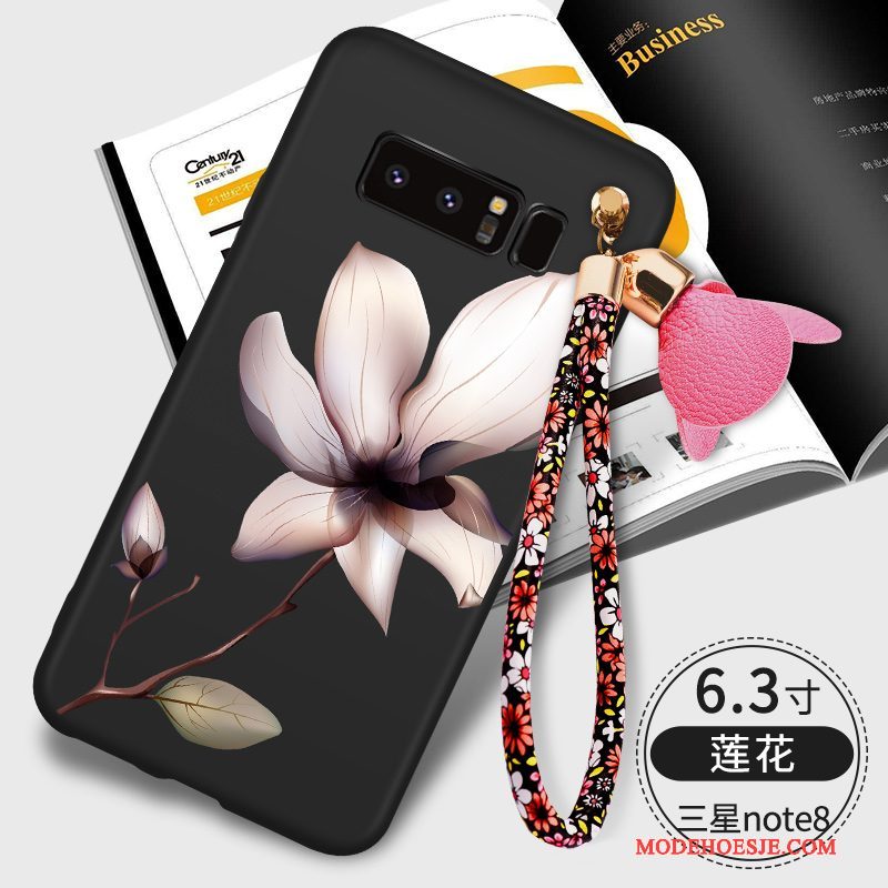 Hoesje Samsung Galaxy Note 8 Zacht Anti-fall Zwart, Hoes Samsung Galaxy Note 8 Zakken Trendtelefoon