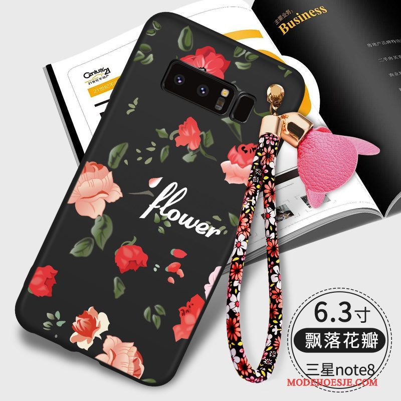 Hoesje Samsung Galaxy Note 8 Zacht Anti-fall Zwart, Hoes Samsung Galaxy Note 8 Zakken Trendtelefoon