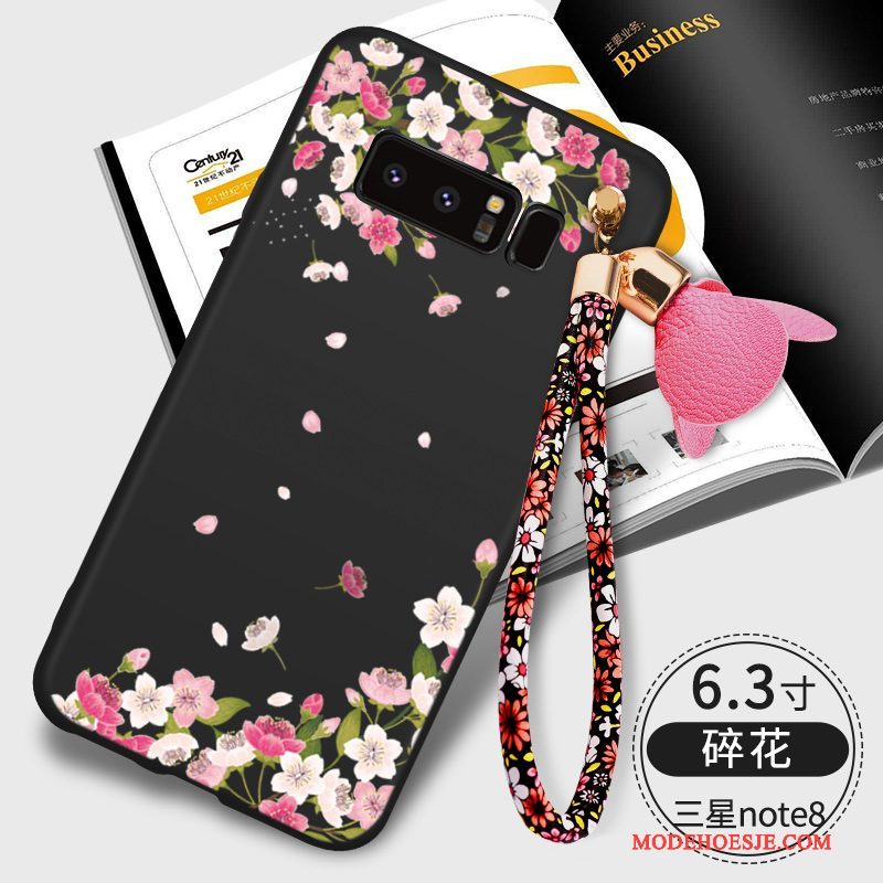 Hoesje Samsung Galaxy Note 8 Zacht Anti-fall Zwart, Hoes Samsung Galaxy Note 8 Zakken Trendtelefoon