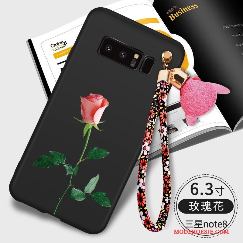 Hoesje Samsung Galaxy Note 8 Zacht Anti-fall Zwart, Hoes Samsung Galaxy Note 8 Zakken Trendtelefoon