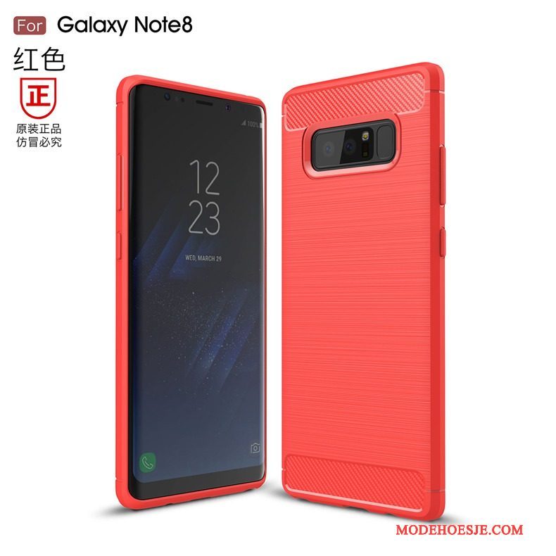 Hoesje Samsung Galaxy Note 8 Zacht Anti-falltelefoon, Hoes Samsung Galaxy Note 8 Zakken Groen Patroon