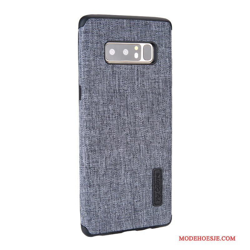 Hoesje Samsung Galaxy Note 8 Zacht Doek Anti-fall, Hoes Samsung Galaxy Note 8 Bescherming Khakitelefoon