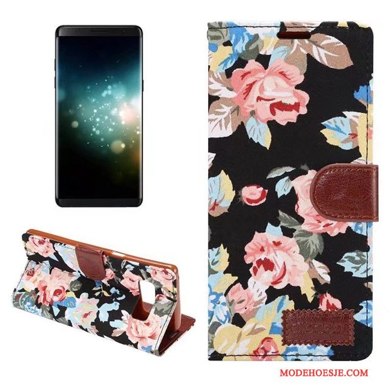 Hoesje Samsung Galaxy Note 8 Zacht Patroon Doek, Hoes Samsung Galaxy Note 8 Kleur Bloemen