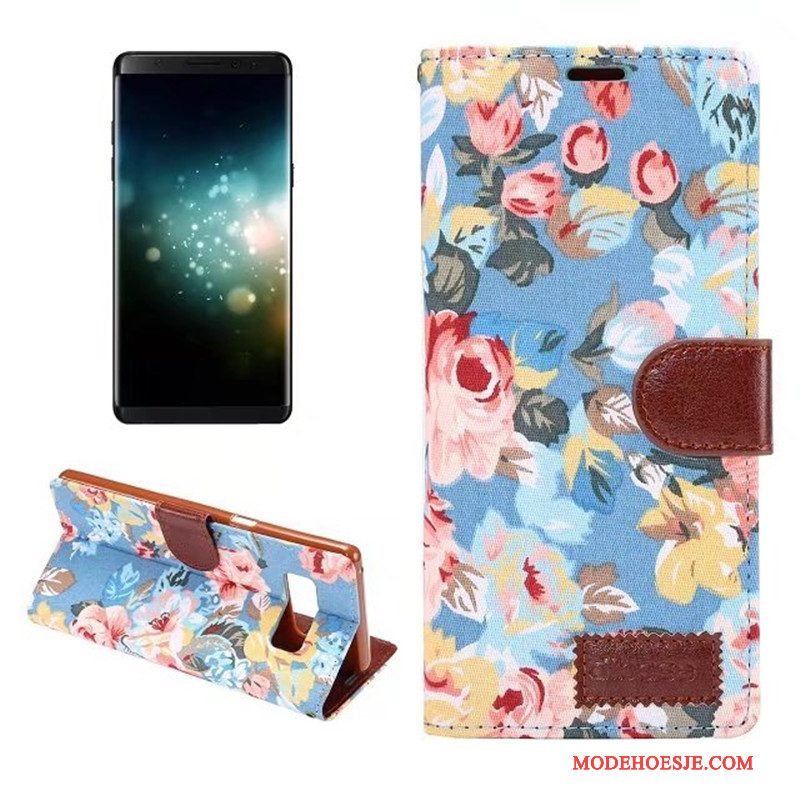 Hoesje Samsung Galaxy Note 8 Zacht Patroon Doek, Hoes Samsung Galaxy Note 8 Kleur Bloemen