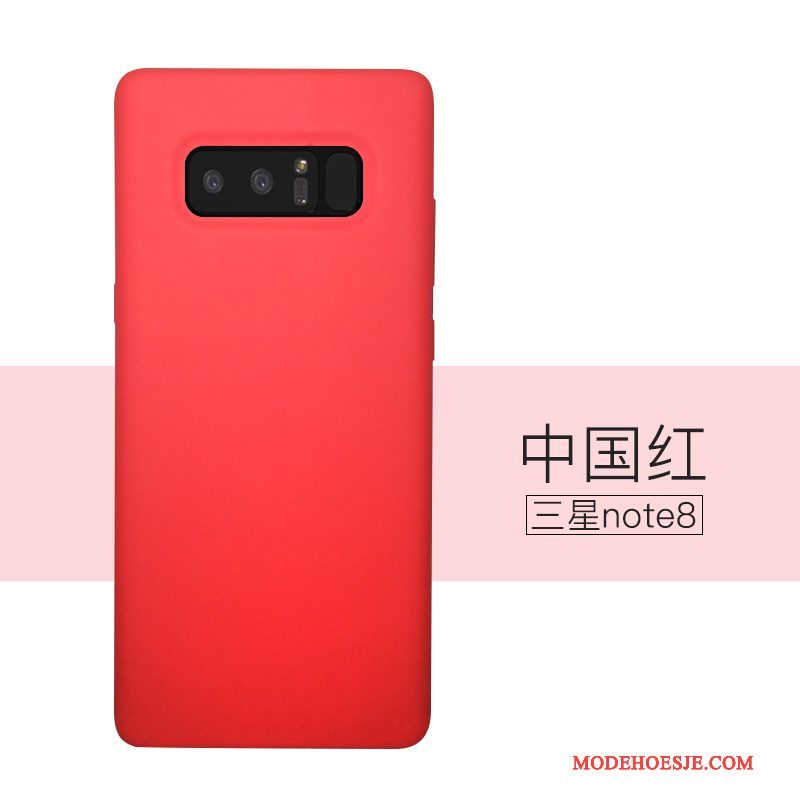 Hoesje Samsung Galaxy Note 8 Zacht Telefoon Anti-fall, Hoes Samsung Galaxy Note 8 Luxe Rood