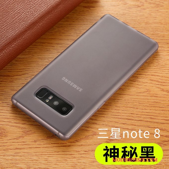 Hoesje Samsung Galaxy Note 8 Zacht Telefoon Pu, Hoes Samsung Galaxy Note 8 Zakken Zwart Anti-fall