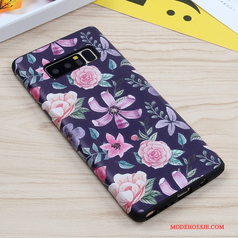 Hoesje Samsung Galaxy Note 8 Zacht Telefoon Roze, Hoes Samsung Galaxy Note 8 Siliconen Anti-fall