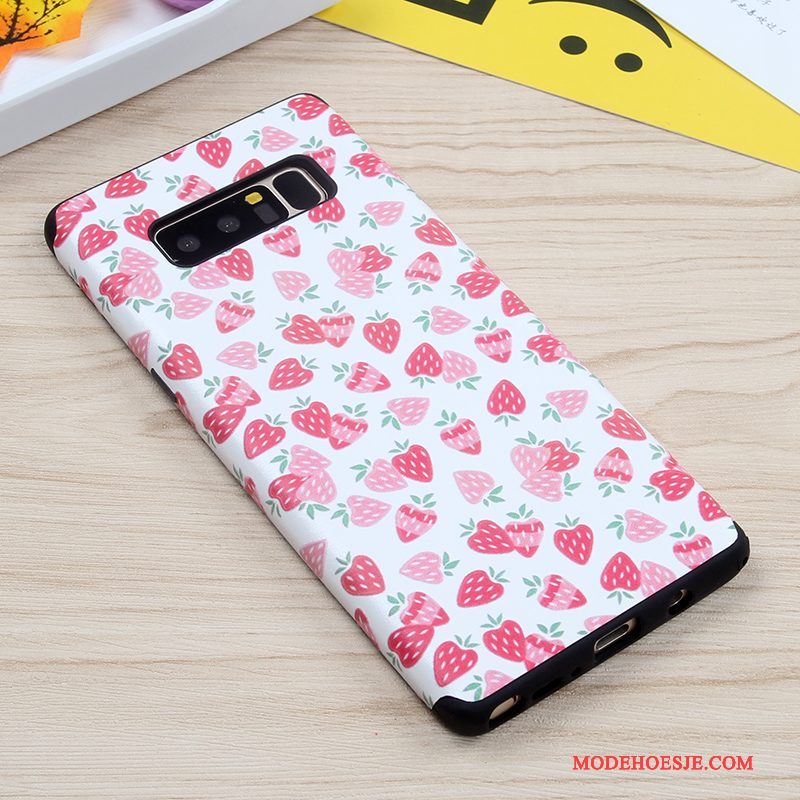 Hoesje Samsung Galaxy Note 8 Zacht Telefoon Roze, Hoes Samsung Galaxy Note 8 Siliconen Anti-fall