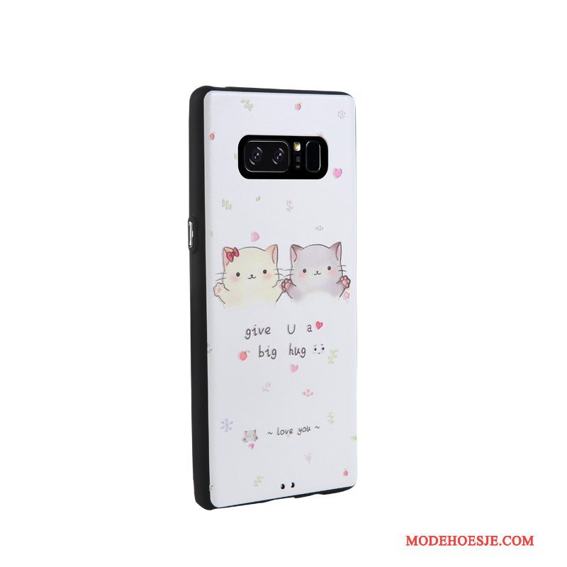 Hoesje Samsung Galaxy Note 8 Zacht Telefoon Trend, Hoes Samsung Galaxy Note 8 Bescherming Bedrijf Zwart