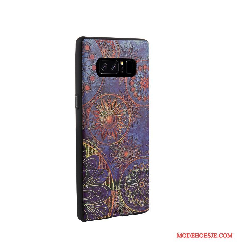 Hoesje Samsung Galaxy Note 8 Zacht Telefoon Trend, Hoes Samsung Galaxy Note 8 Bescherming Bedrijf Zwart