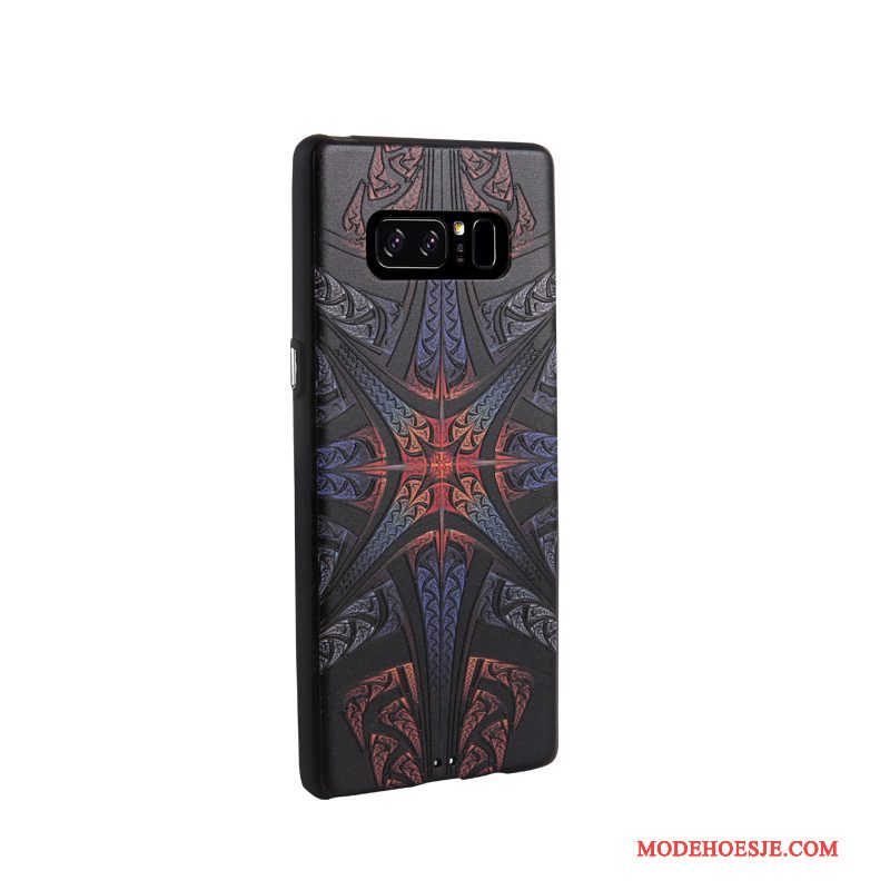 Hoesje Samsung Galaxy Note 8 Zacht Telefoon Trend, Hoes Samsung Galaxy Note 8 Bescherming Bedrijf Zwart