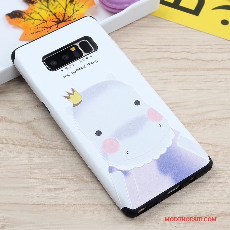 Hoesje Samsung Galaxy Note 8 Zacht Wittelefoon, Hoes Samsung Galaxy Note 8 Siliconen Anti-fall