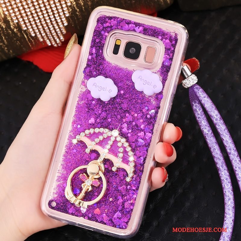 Hoesje Samsung Galaxy Note 8 Zakken Anti-fall Hanger, Hoes Samsung Galaxy Note 8 Bescherming Purper Persoonlijk