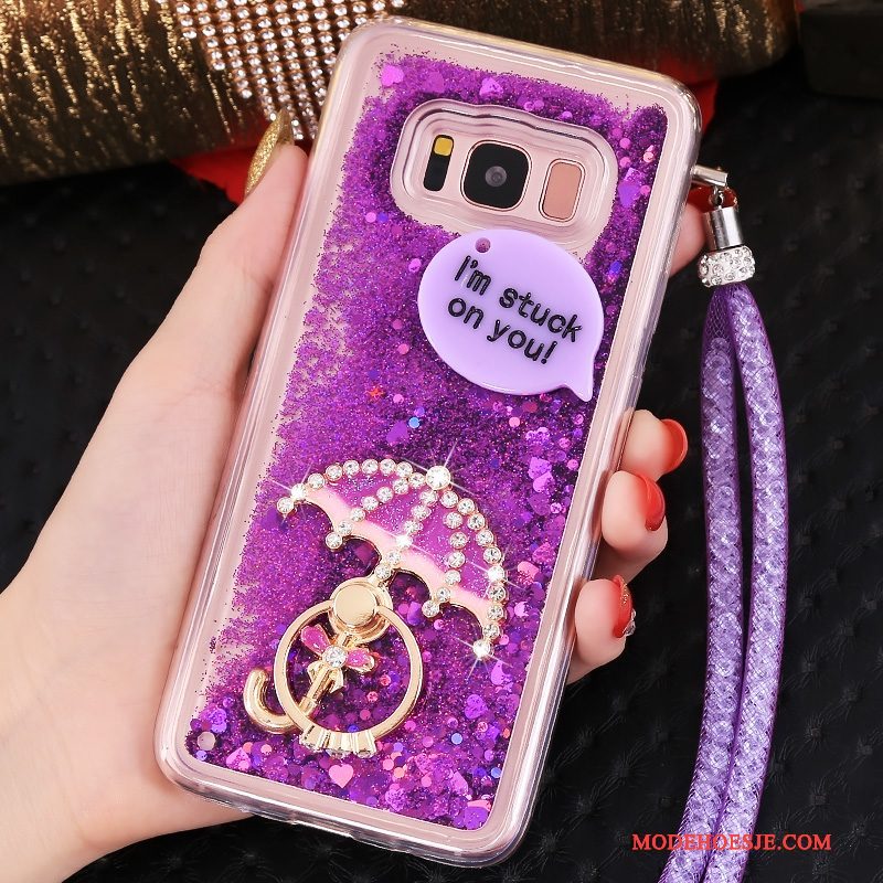 Hoesje Samsung Galaxy Note 8 Zakken Anti-fall Hanger, Hoes Samsung Galaxy Note 8 Bescherming Purper Persoonlijk