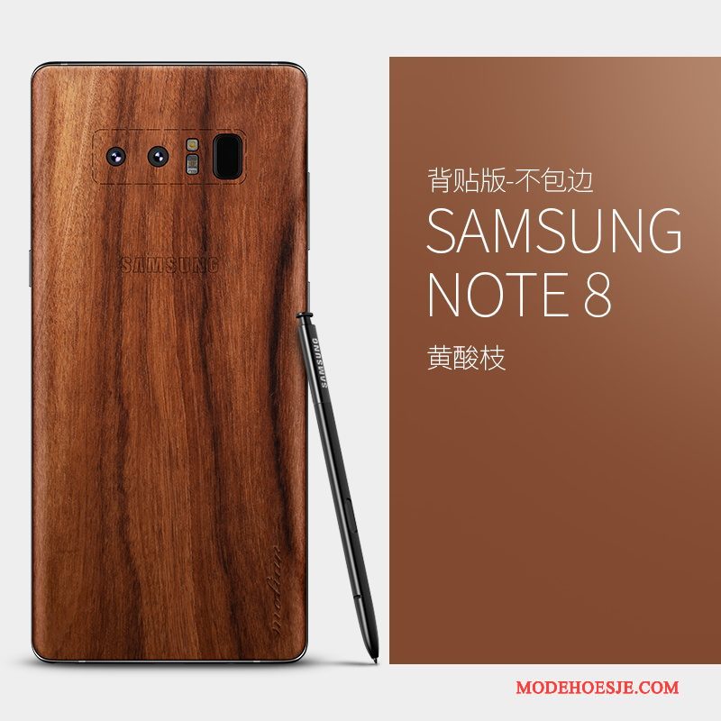 Hoesje Samsung Galaxy Note 8 Zakken Massief Hout Dun, Hoes Samsung Galaxy Note 8 Bescherming Telefoon