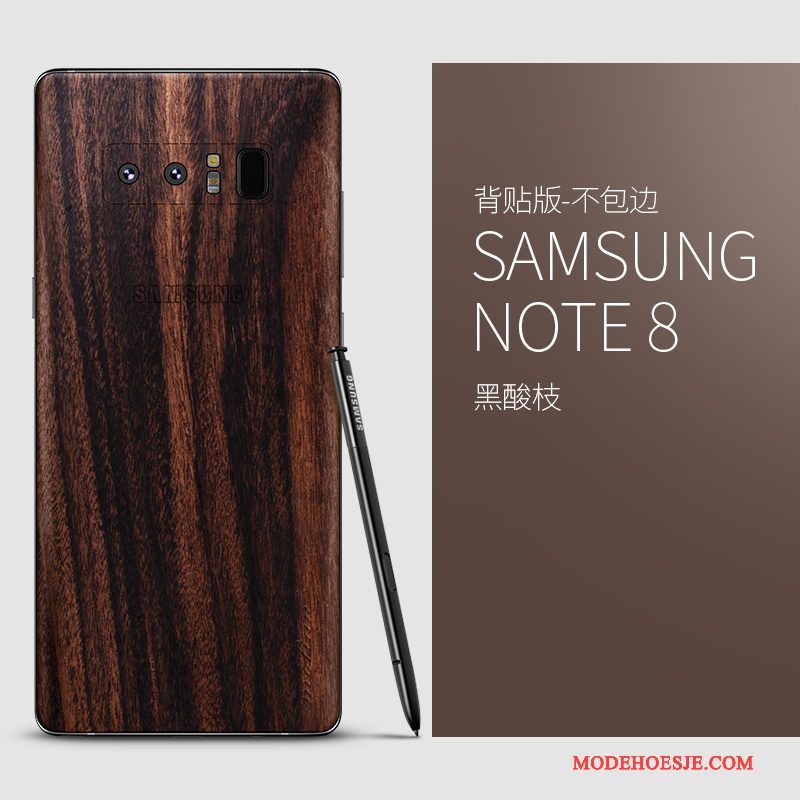 Hoesje Samsung Galaxy Note 8 Zakken Massief Hout Dun, Hoes Samsung Galaxy Note 8 Bescherming Telefoon