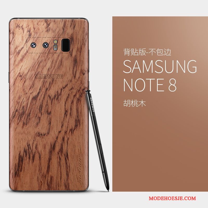 Hoesje Samsung Galaxy Note 8 Zakken Massief Hout Dun, Hoes Samsung Galaxy Note 8 Bescherming Telefoon